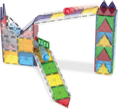 Magna-Tiles Rail Racers 33-Piece Magnetic Construction Set, The Original Magnetic Building Brand