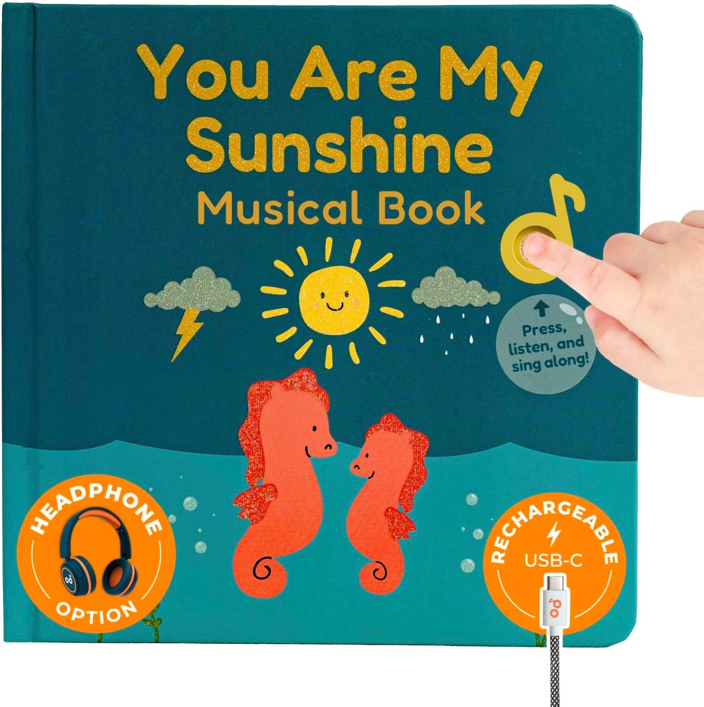 Cali's Books Old MacDonald Had a Farm Music Book for Toddlers 1-3 Years Old - Nursery Rhymes Musical Books, Interactive Baby Sound Book, Singing Toy for Children Girls, Learning Song Toys Toddler Boys