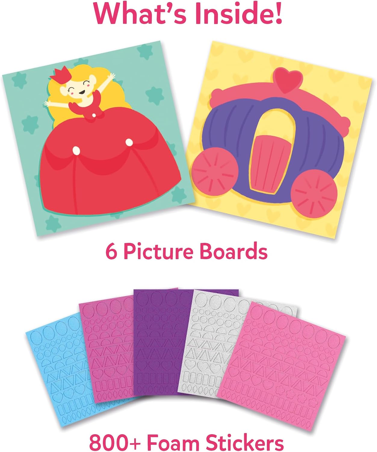Skillmatics Foam Sticker Art Activity - Animals, Mess-Free Fun for Kids, 800+ 3D Foam Stickers, DIY Felt Craft Kits, Gifts for Boys & Girls Ages 3, 4, 5, 6, 7