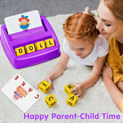 Matching Letter Game for 3 4 5 Year Old Girls Gifts, ABC Learning Toys for Kids Age 3-5, Educational Spelling Games Toys for Toddler Age 4-8, Preschool Birthday Gifts for 2 3 4 5 Year Old Boys Girls