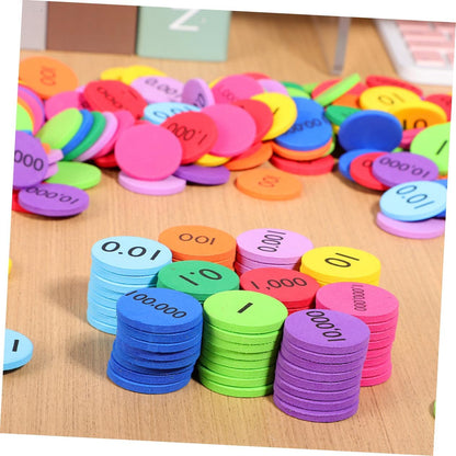 200pcs Eva Number Discs for Boys and Girls Educational Place Value Manipulatives Cognitive Development Teaching Supplies for Home and Classroom Learning Activities