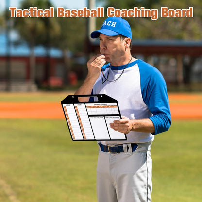 Baseball Coach Clipboard, Anglecai Double-Sided Dry Erase Baseball Lineup Board for Softball Dugout Board Baseball Coaching Board with 30 Lineup Card/ 10 Magnet/2 Marker/2 Hook (Green)