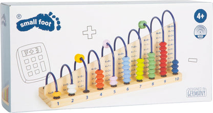 Wooden Abacus by Small Foot – Classic Educational Counting Toy Bead Counter – Early Learning Logic, Quantities, Addition, Subtraction – Develops Motor Skills and Logical Thinking - Age 4+ Years