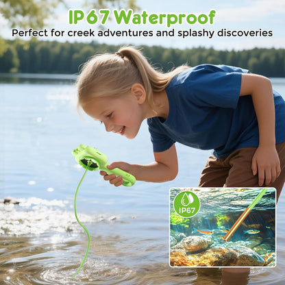 Borescope Camera for Kids - STEM Science Educational Toy for 4-12 Years Old Boys & Girls | Birthday Gift for Outdoor Adventures & Nature Discovery (Green)