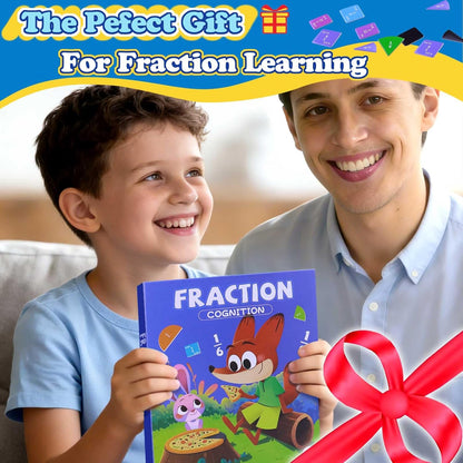 Magnetic Fraction Educational Puzzle Set, Fraction Tiles & Circles Demonstration Book, Montessori Math Manipulatives for Elementary Classroom, Hands-On Learning Tool for Fractions