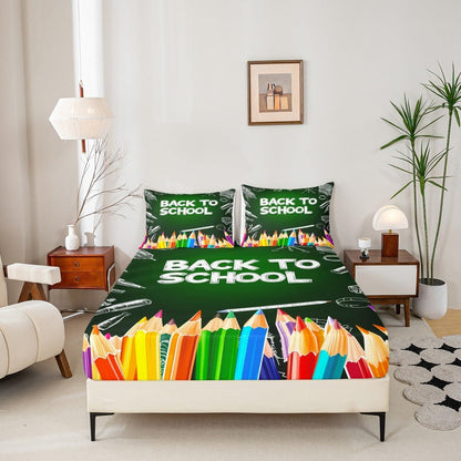 Chemistry Bed Sheets for Kids Teens Girls Boys,Chemical Experiment Fitted Sheet Twin,Science Themed Sheets for Math Lovers,Chemistry Lab Bedding Set,White and Black