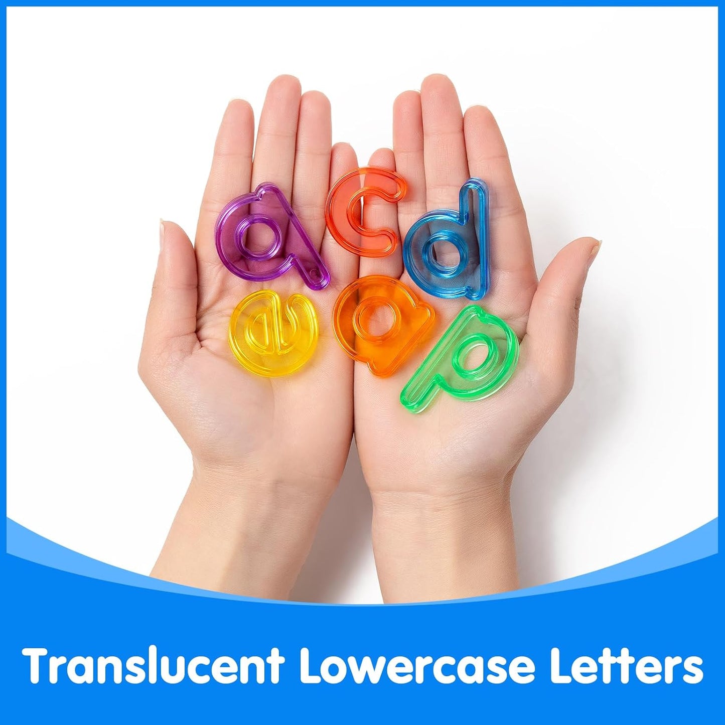 66 Pcs Translucent Letters and Numbers – Light Table Toys, Manipulatives and Accessories for Enhanced Learning & Fun