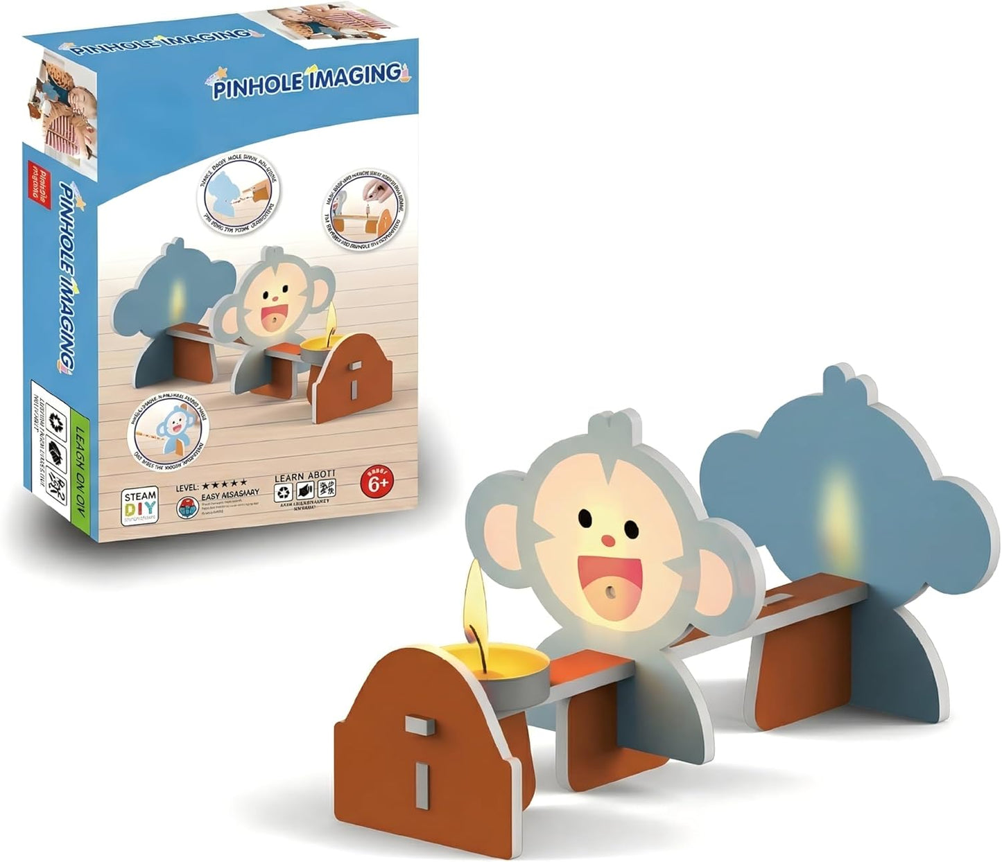 STEM Kids Binoculars - Build Your Own Functional Telescope Kit, Educational Science Toy for Children to Explore Astronomy & Optical Principles with Convex & Concave Lenses