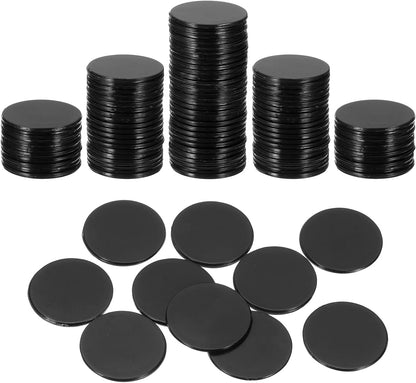 uxcell 120Pcs 1 Inch Poker Chips, Plastic Bingo Chips Learning Counters Counting Counters Disks Markers Opaque Game Tokens for Game Play Math Counting, Pink, Flat