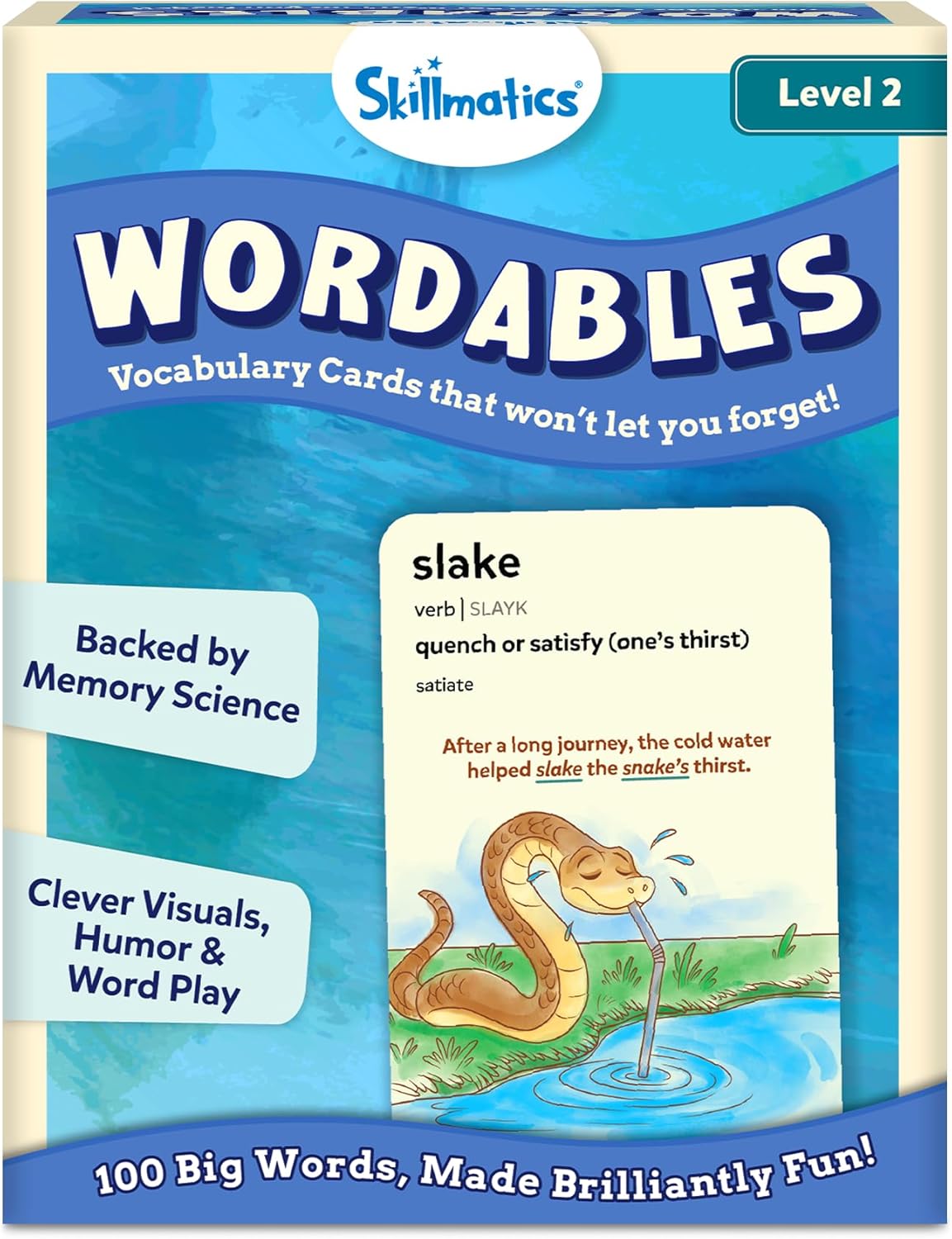 Skillmatics Vocabulary Flash Cards for Kids - Learn 100 Words with Wordplay, Visuals, & Soundplay, Educational Gift for Ages 8, 9, 10 & Up, Screen-Free Language Game