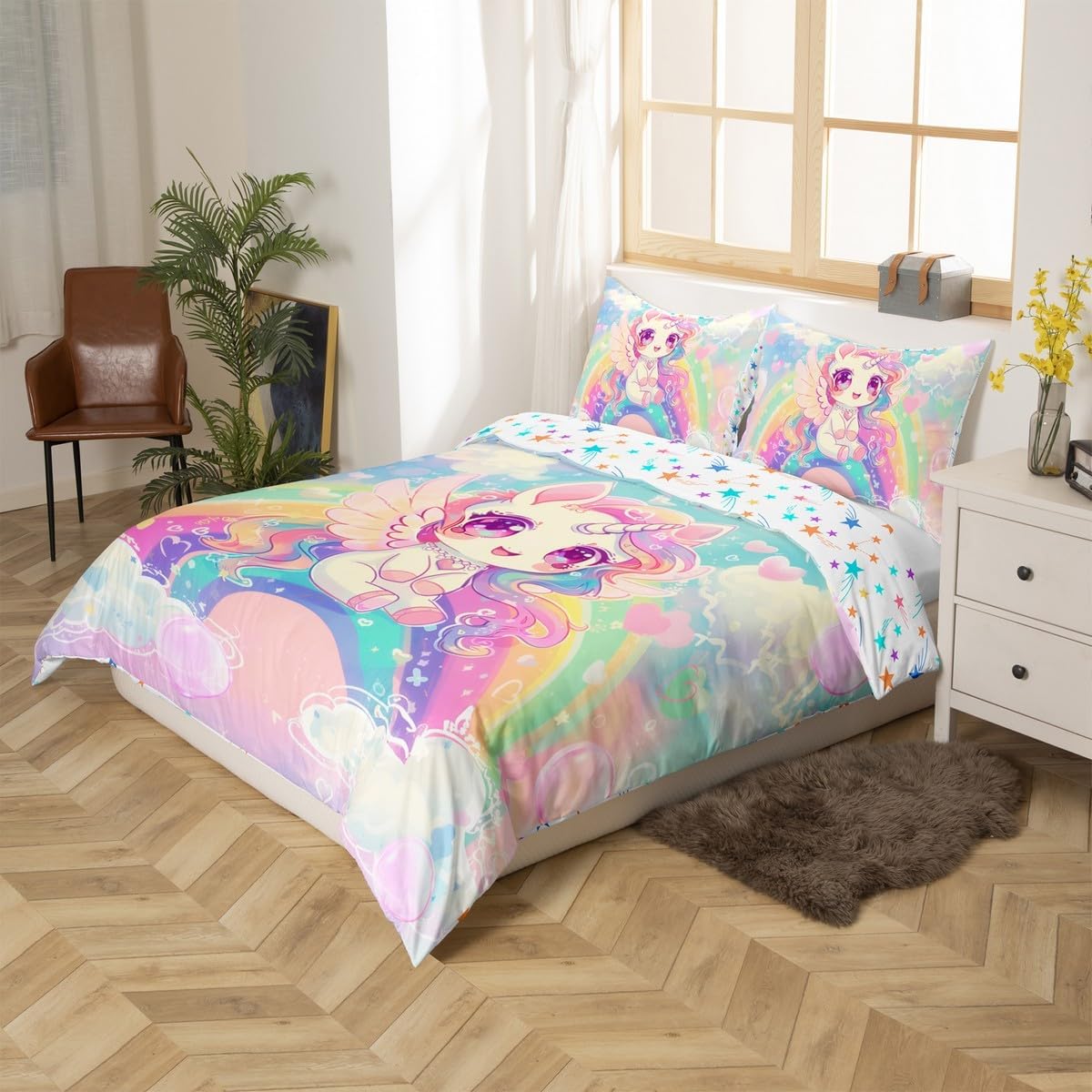 Drum Kit Duvet Cover,Kids Musical Instruments Bedding Set,Rock Music Comforter Cover for Boys Girls Room Decor,Neon Lighting Lightweight Bedspread Cover Twin Size with 1 Pillow Case(No Comforter)