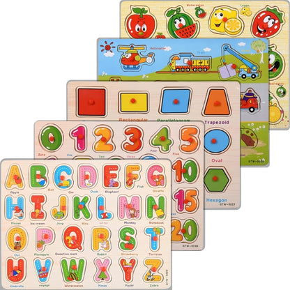 Wooden Fruit Puzzle for Toddlers 3+ Years, Educational Fruit Shape Learning Toy with Board & Blocks, Fun & Engaging Preschool Activity for Boys and Girls