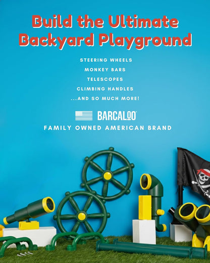 Barcaloo Kids Playset Telescope - Outdoor Backyard Playground Accessories for Kids, Pirate Telescope for Swingset, Jungle Gym, Treehouse, and Playset Accessories
