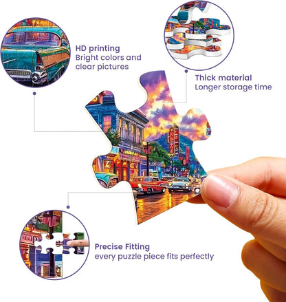 300 Piece Puzzles for Adults,Beautiful Nature Landscape Puzzle for Adults Kids Seniors,Recycled Cardboard Unique House Puzzle 300 Piece,Challenging Family Game Great Gift for Family Friends,20.5x15 in
