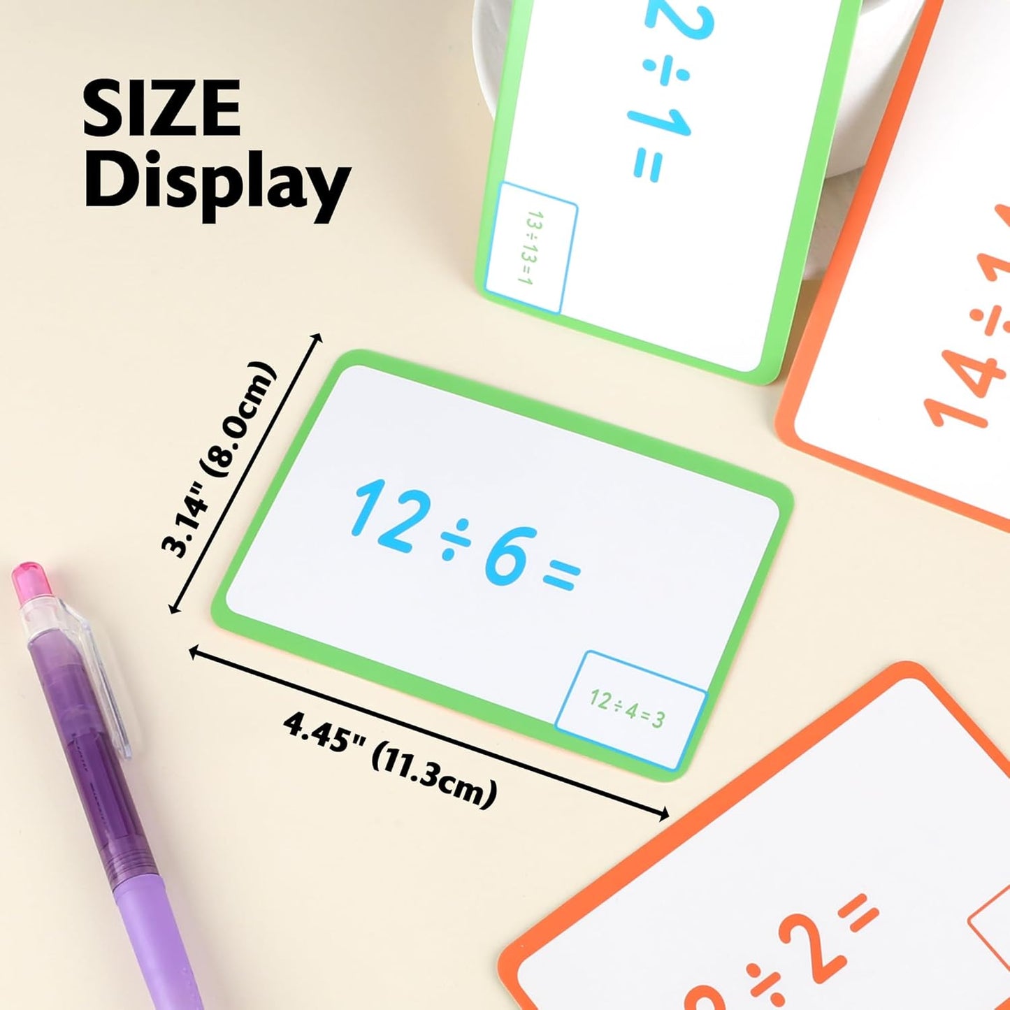 BAZIC Division Flash Cards (36/Pack)