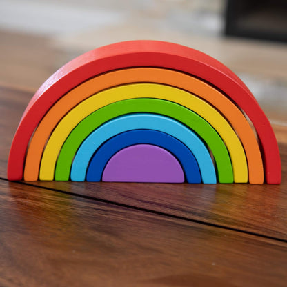 Fat Brain Toys FBT Rainbow Stacker - Rainbow Arches Stack and Play Baby Toys & Gifts for Ages 2 to 3