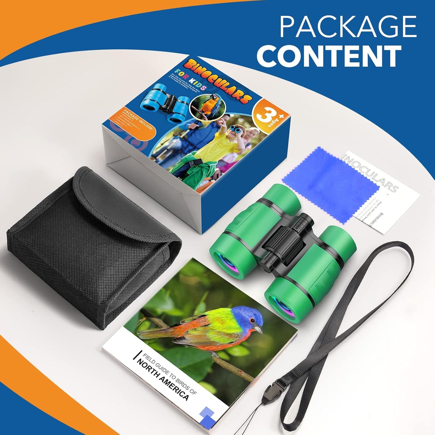 Toys for 3-7 Year Old Boys: LET'S GO! Binoculars for Kids with Bird Watching Manual Easter Birthday Gifts for 4 5 6 7 8 Year Old Boy Girls Outdoor Toy for Kid Ages 5-7 Toddler Camping Telescope