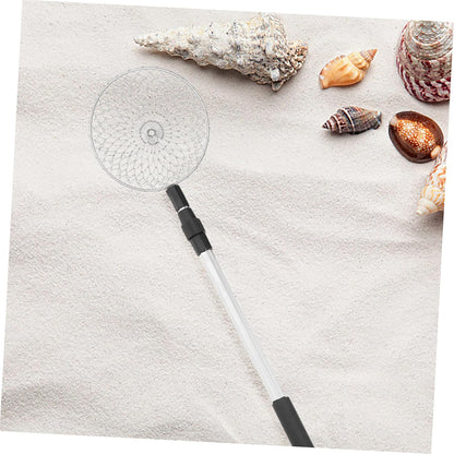 Beaupretty 2pcs Multifunction Retractable Beach Sand Sifter with Stainless Steel Shell Scoopers and Telescopic Aluminum Rods Lightweight and Portable Tools for Sand Sculpting and Shell