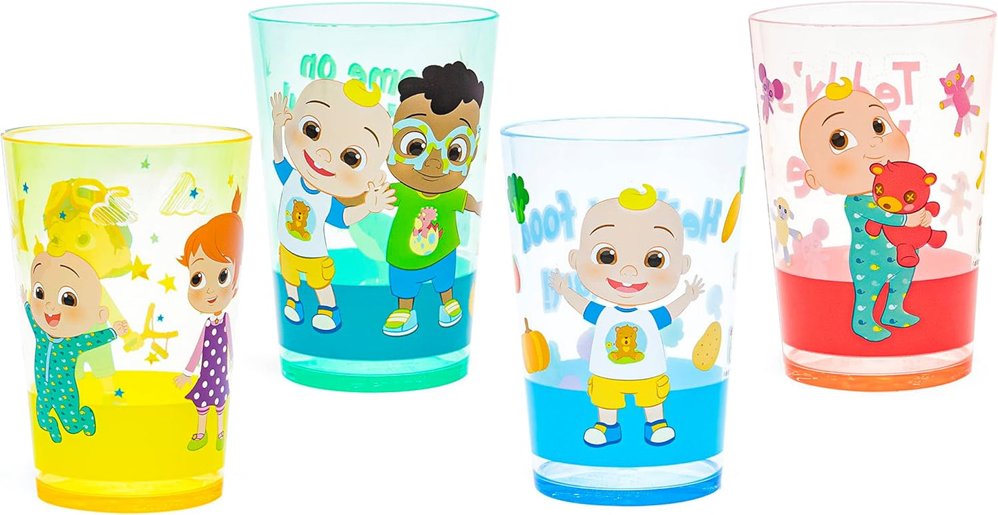 Zak Designs 14.5oz Disney Frozen 2 Nesting Tumbler Set Includes Durable Plastic Cups, Fun Drinkware is Perfect for Kids, 4pk (14.5oz, Anna & Elsa & Olaf)