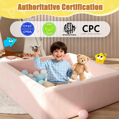 Tangram Puzzles modular kids play couch building fort, Children explorer sofa with Ball Pit, Kids playroom convertible furniture for Inspiring Child Creativity, Made entirely of sponge (Blue Series)
