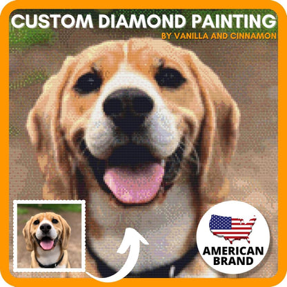 Vanilla and Cinnamon Custom Diamond Painting Kits for Adults - Personalized Diamond Art, Custom Diamond Art Kits, Square Drill 35.4 inch / 50x90 cm