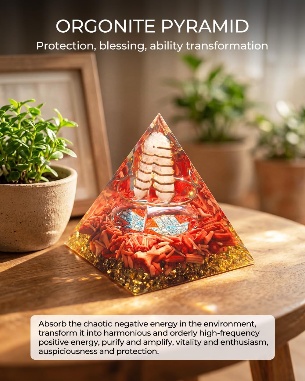 Crystals and Healing Stones, 9 Pcs Healing Crystals Set, 7 Chakra Crystal Stones Set Real Natural Selenite Pyramid Reiki Raw Rock Energy Protection Meditation with Wooden Box, Crystal Gifts for Women