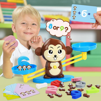 BAKAM Penguin Balance Scale Number Counting Blocks Games for Kids Ages 3-5, Montessori Math Games for Kids 5-7, Preschool Kindergarten Learning Activities, STEM Educational Toys for 3+ Year Old
