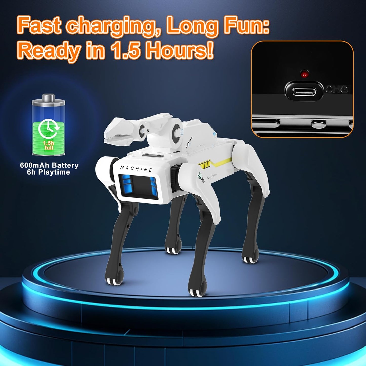 Smart Robot Dog - Interactive STEM Pet with Voice Control, 30+ Actions & APP Programming, Durable Design for Kids Age 6+ (Compatible with iOS/Android)