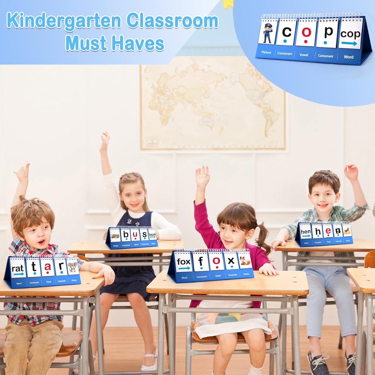 Classroom Must Haves, CVC Word Building Sentence and Building for Kids, 1st 2nd Grade Classroom Must Haves for Homeschool Supplies
