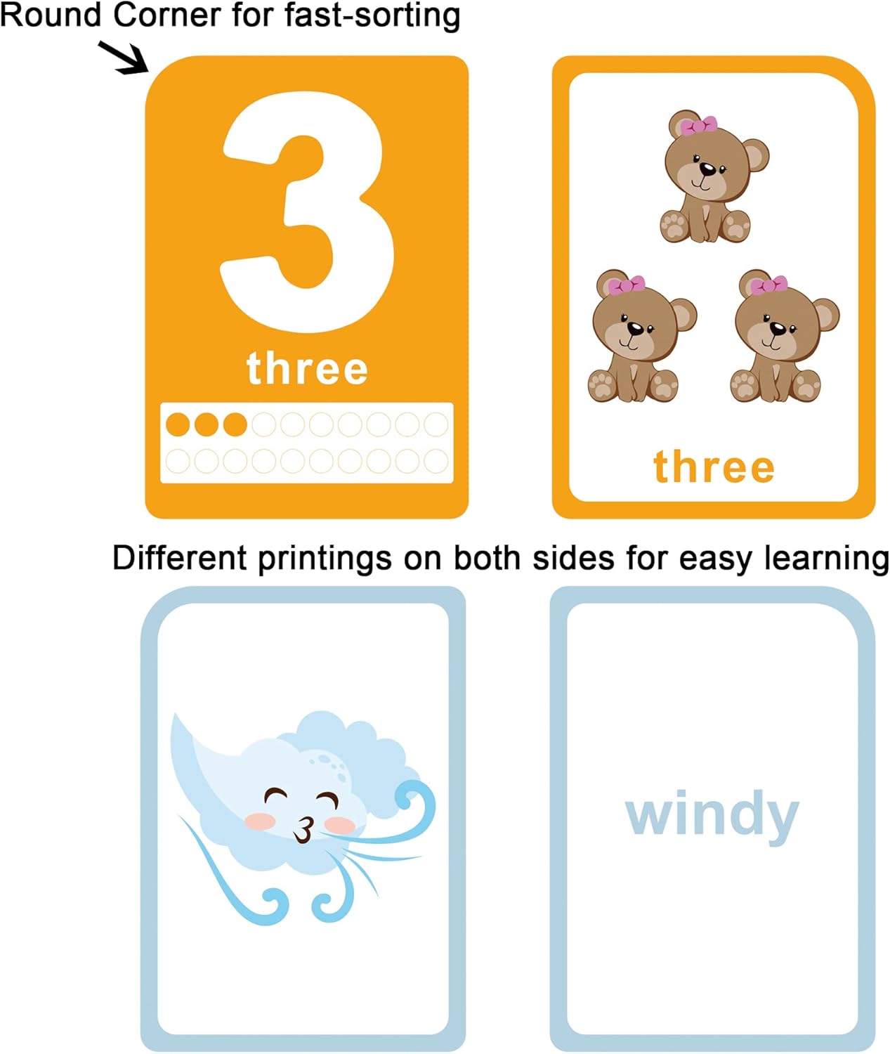 Alphabet Flash Cards for Toddlers: Teach Toddler ABC Letters & Words, 52 Double-Sided Uppercase and Lowercase Letters Cards - Preschool Learning