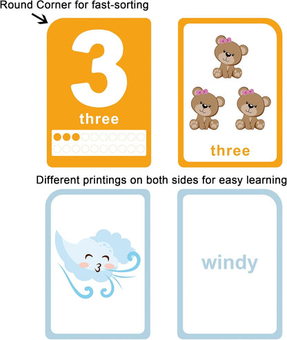 Alphabet Flash Cards for Toddlers: Teach Toddler ABC Letters & Words, 52 Double-Sided Uppercase and Lowercase Letters Cards - Preschool Learning