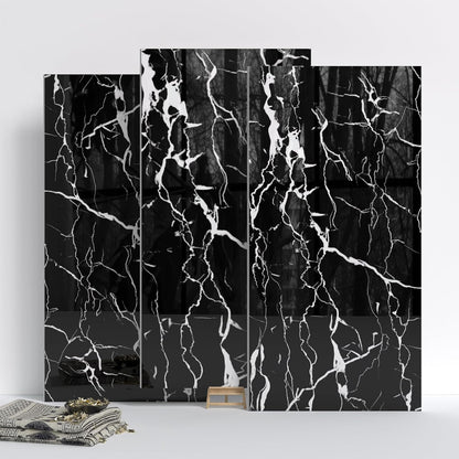 20-Pack Peel and Stick Gilded White Marble Tiles (11.8" x 11.8") – 19.4 Sq. Ft. Waterproof PVC Shower & Backsplash Tiles for Bathroom, Kitchen, and Living Room – Self-Adhesive, Easy Installation