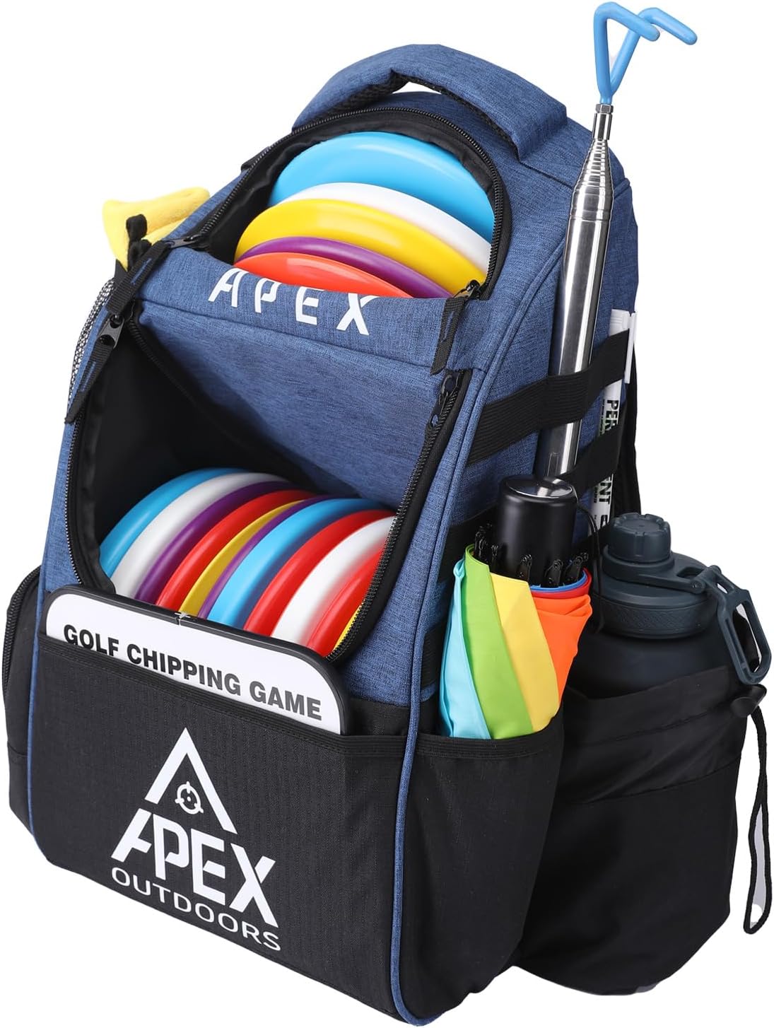 Disc Golf Bag, Large Disc Golf Backpack Holds Over 21 Discs, Durable & Lightweight with Multiple Storage Pockets