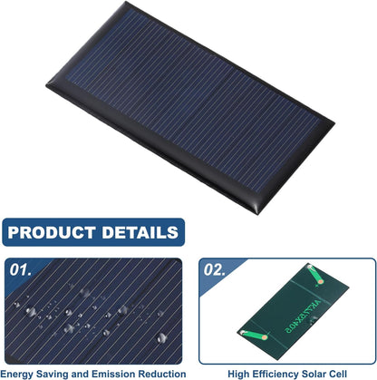 MECCANIXITY 8PCS 1.5V 0.09W 0.06A Mini Solar Panels for Solar Power, Small Solar Photovoltaic Cells Charge DIY Electric Toy Materials Solar System Kits, 1.18" x 1.18"