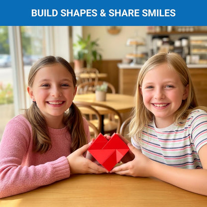 Pickagram Tangram 3D Magnetic Puzzle for Kids (8-12), Adults & Seniors | STEM Certified Fidget Puzzle - Magnetic Pattern Blocks for Cognitive Development, Creativity & Focus - Random Mix
