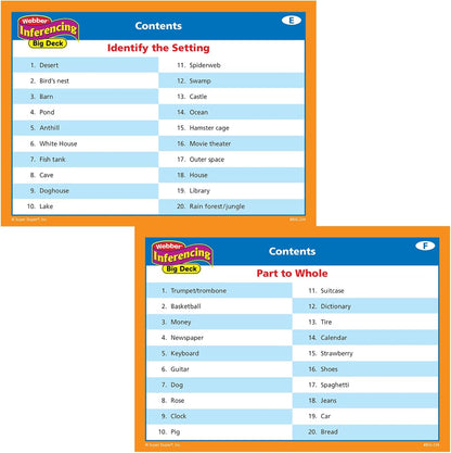 Super Duper Publications | Webber Inferencing Big Photo Flash Cards | Predicting, Reasoning and Critical Thinking Skills Fun Deck | Educational Learning Materials for Children