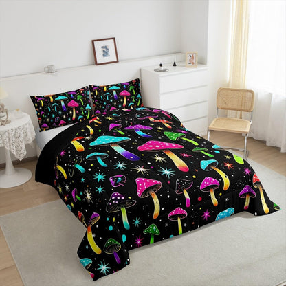 Erosebridal Drum Kit 3D Print Kids Comforter Sets Rock Music Themed Full Bedding Set for Boys Girls Musical Pattern Comforter Set,Colorful Retro Style Quilt Duvet 3 Pcs