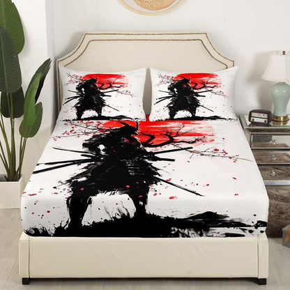 Drum Kit Fitted Sheet,Full Size Rock Music Collections Musical Instruments Theme,Soft Decorative Fabric Bedding Deep Pocket for Children Teens Young Boys Girls,with 2 Pillowcases