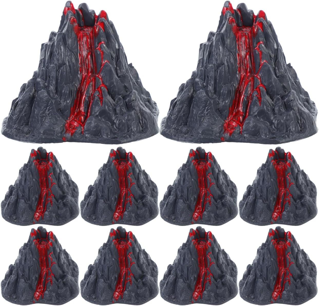 Toyvian Realistic Volcano Model Toy, 2.76inch Simulation Lava Volcano Figure for Science Projects School Dioramas Miniature Landscape Ornament Cake Toppers Educational Science Kit for Kids