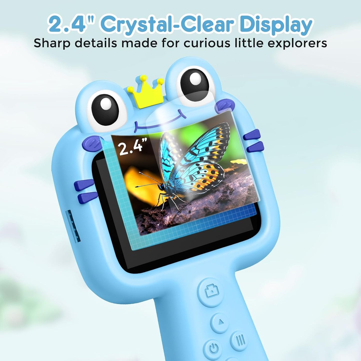 Toy Borescope Camera with Ligh for Kids - Ourdoor Educational STEM Toy Gift for 4 5 6 7 8 9 10 Years Old Boys Girls Birthday, Kids Toy Camera for Outdoor Adventures & Nature Discovery (Blue)