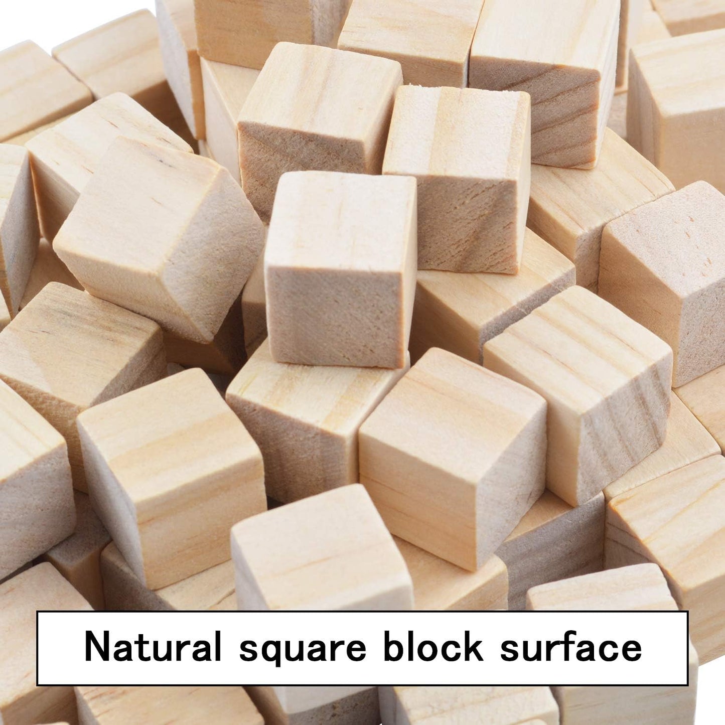 Wood Cubes,50pcs Square Blocks Unfinished Cubic Wooden for Math Counting Craft Childlike Game,2cmx2cmx2cm