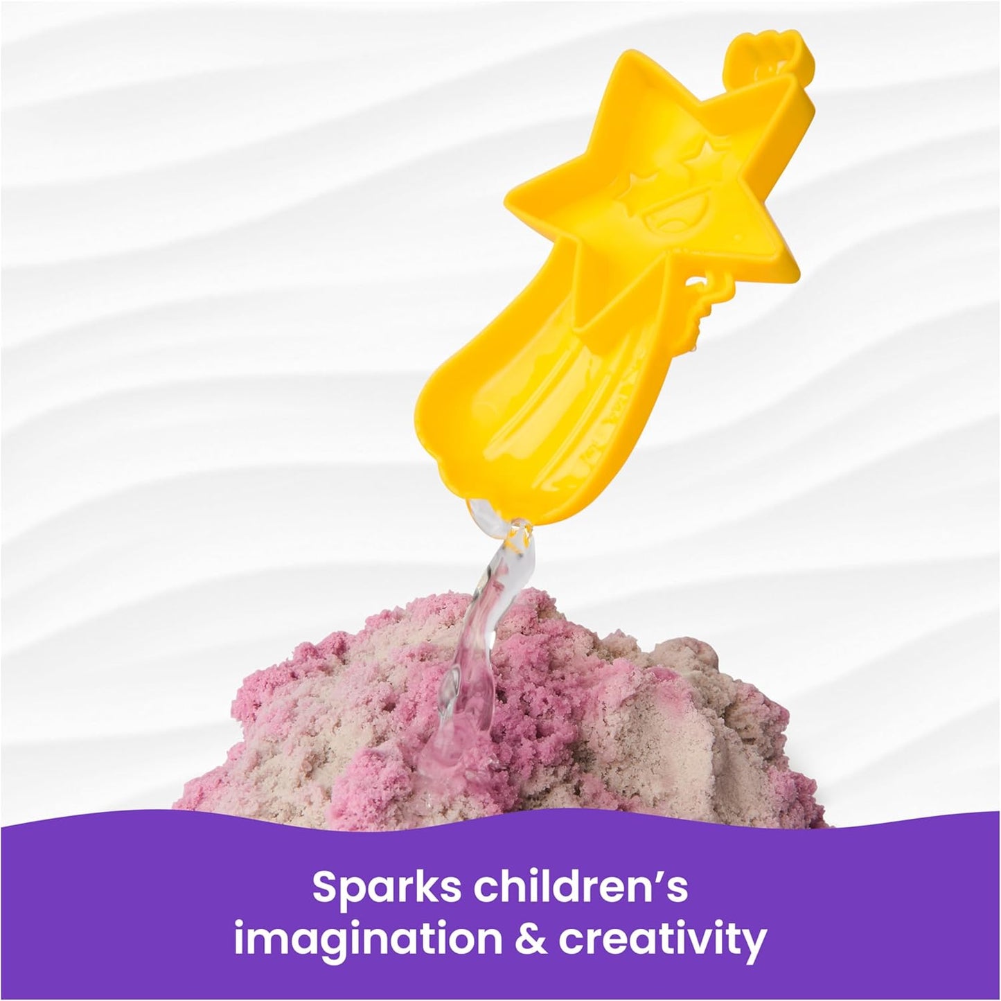 Kinetic Sand, Splash Starter Case with 6oz Color-Change Play Sand, 3 Tools & Molds, Reusable Storage, Sensory Toys, Holiday Gifts & Stocking Stuffers for Kids Ages 3 and up