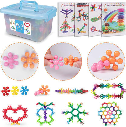 NEOACT 200PCS Building Blocks Kids Educational Building Toys Interlocking Plastic Connect Block Manipulatives for Preschool Kids Aged 3+, Creativity Kid Toy Classroom Kindergarten Toys