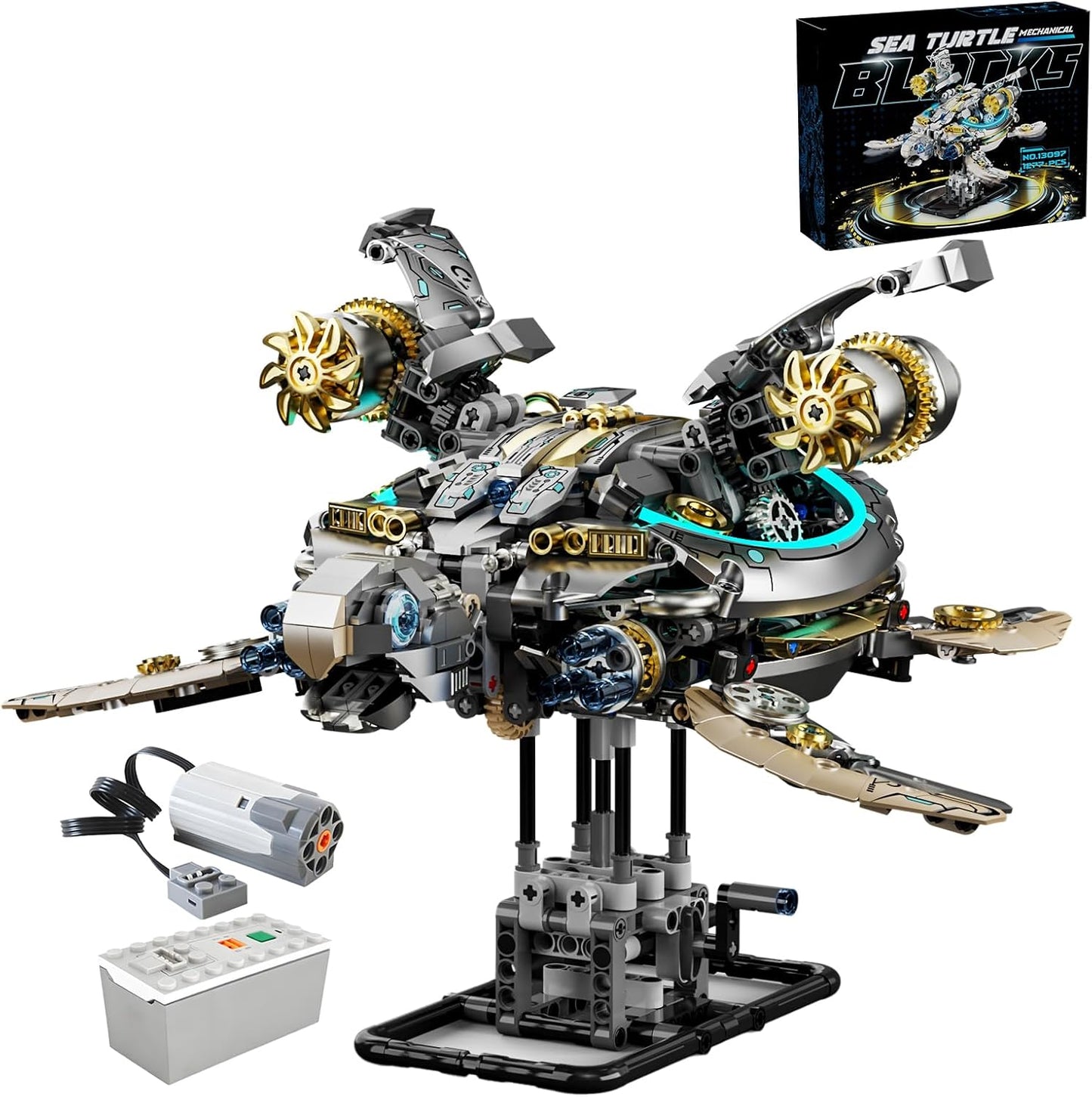 Mechanical Owl Building Blocks Engineering Construction Set for Kids and Adults Detailed Mechanical Model with Gears and Lights for Collectors