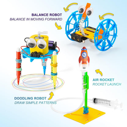 Robotics for Kids Ages 8-12, Boy Crafts Kids STEM Science Robot Building Kits 8-10 10-12, STEM Toys for Boys Gifts Age 8 10 12 13 14 Year Old