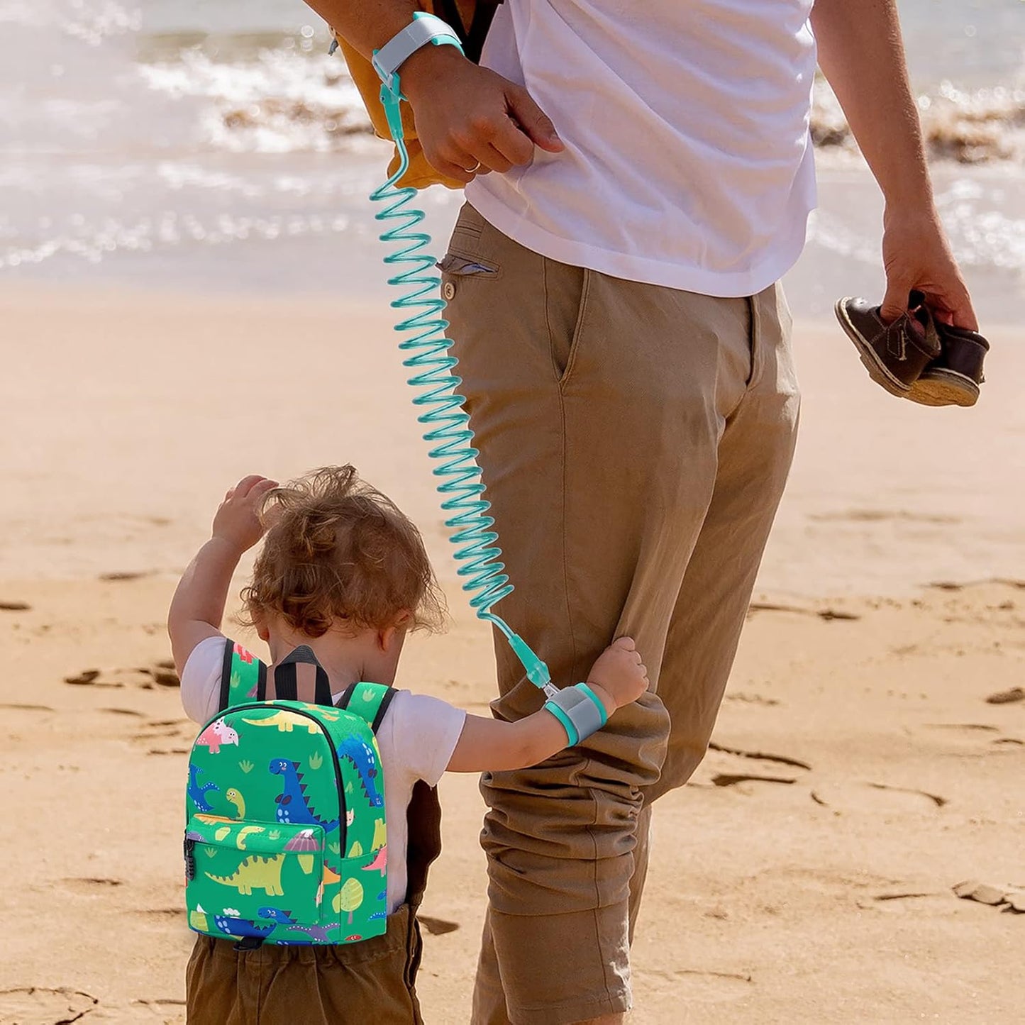 Accmor Toddler Backpack Leash with Anti Lost Wrist Link, Cute Mini Child Walking Harnesses Keep Kids Close Back Pack Rope Tether Rein for Baby Boys (Pink/Unicorn)