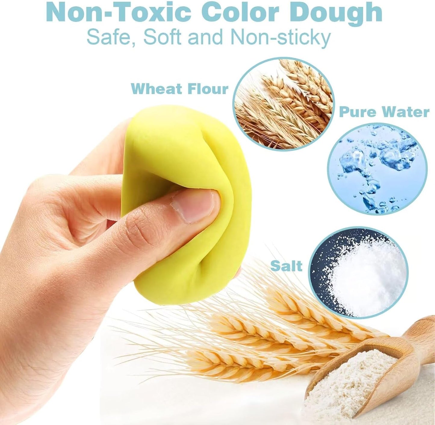 Unleash Creativity with 6 Unique Dino Molds Dough Toys Dough Accessories Set.Ideal as a Gift for Kids Aged 3-4-8 Years