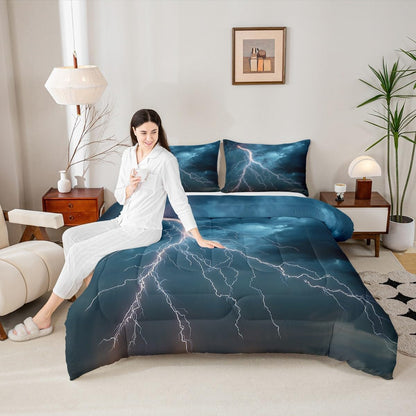Castle Fairy Drum Kit Comforter Set,Musical Instruments Bedding Set for Kids Girls Women,Adults Rock Music Comforter,Neon Lighting Quilted Duvet Set Bedroom Collection Twin Size 2Pcs