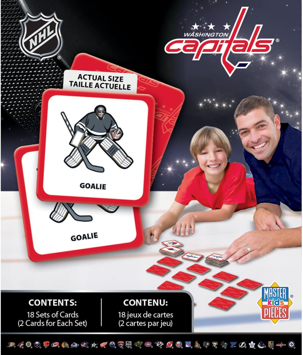 MasterPieces NHL Chicago Blackhawks Matching Game, For Ages 3+ - Fun Family Entertainment for Kids and Adults - Educational, Engaging, and Perfect for Game Night, Interactive Classroom Activities