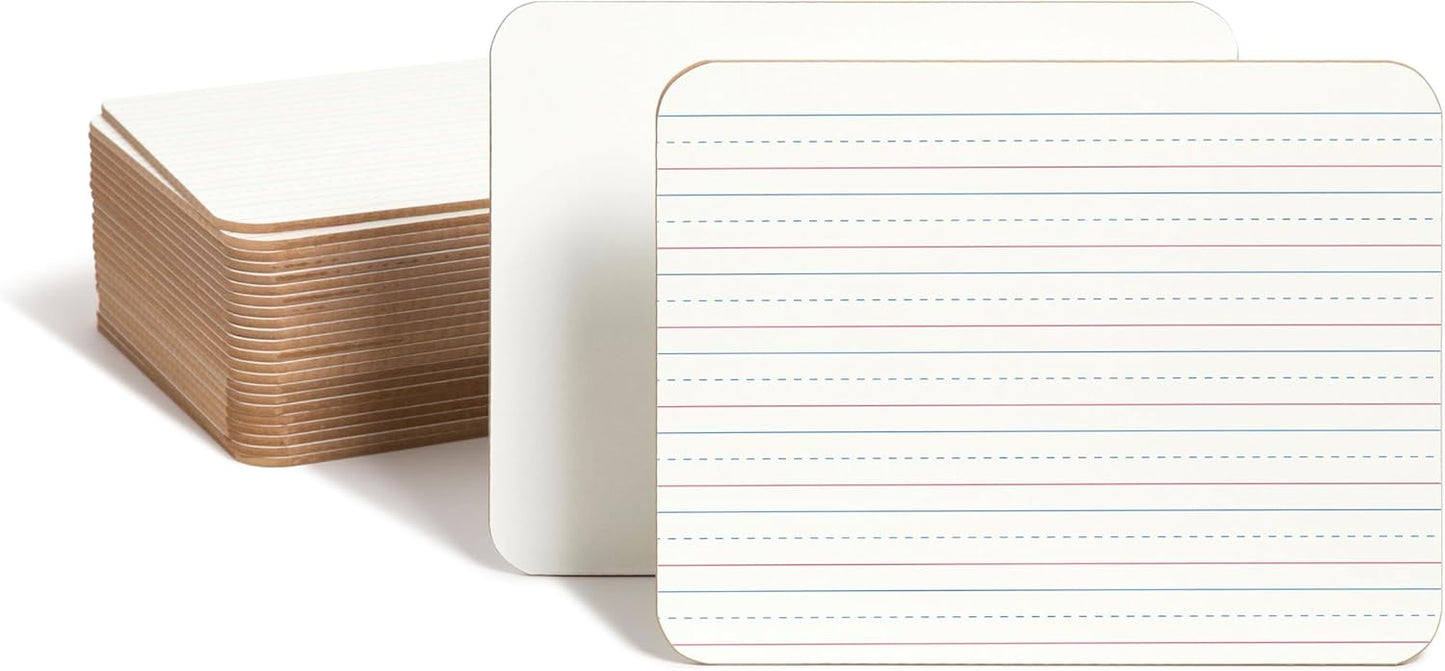 U Brands Dry Erase Lapboards, 10 Pack, 9" x 12", Double-Sided Small Whiteboards for School, Student Lapboards for Classroom, School & Homeschool Supplies, Portable Mini Whiteboard Set